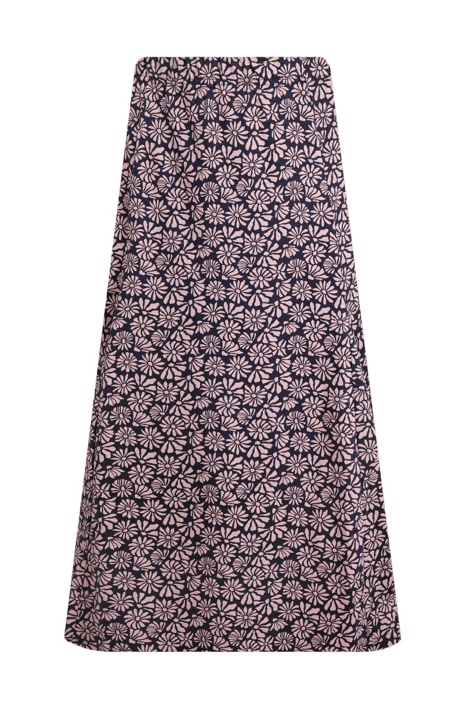 Weird Fish Tea Rose Romaro Printed Jersey Midi Skirt