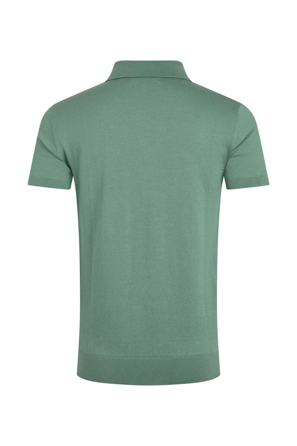 Weird Fish Grey/Blue Quentin Short Sleeve Knitted Polo Shirt