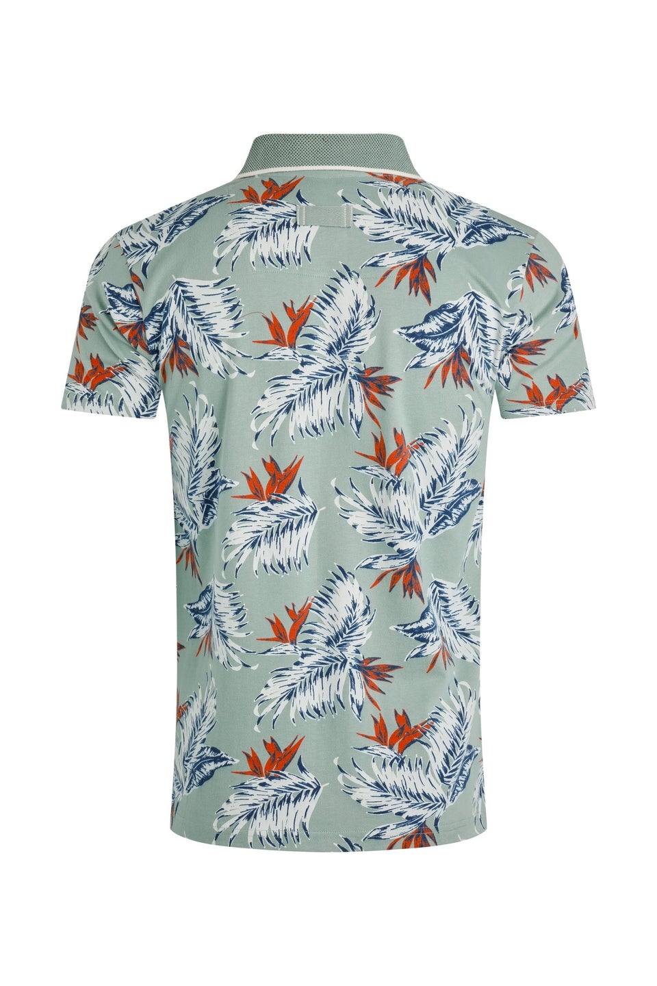 Weird Fish Mineral Blue Sarat Printed Polo Shirt