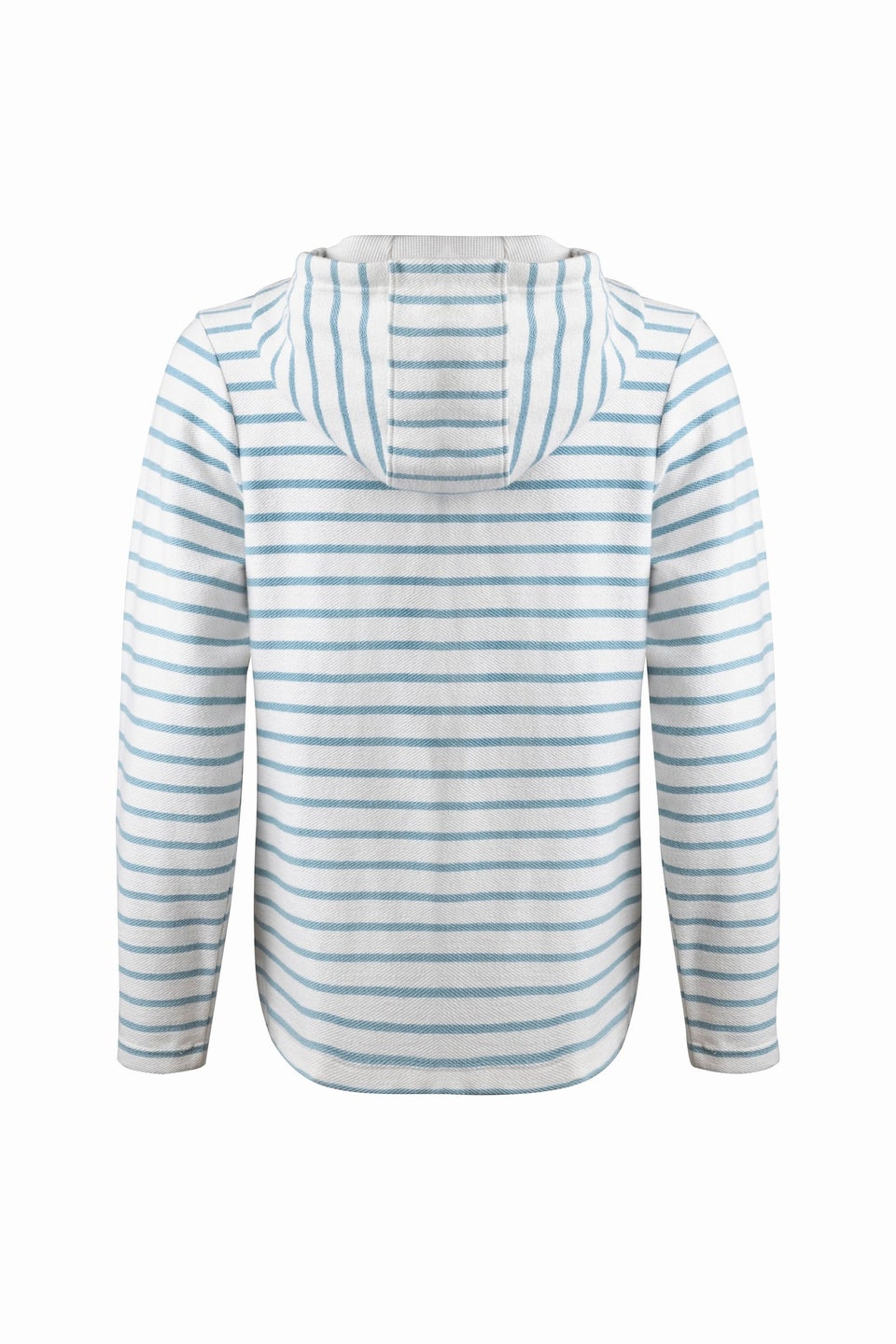Weird Fish Teal Blue Catalina Striped Full Zip Hoodie