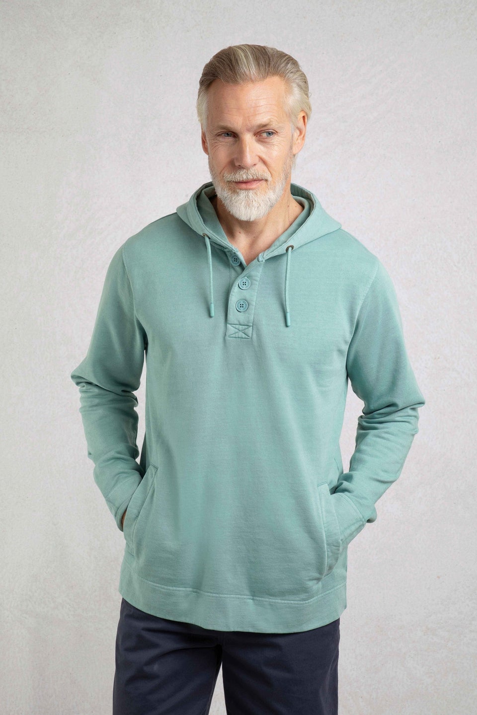Weird Fish Pale Blue Woodside Sun-washed Loopback Hoodie