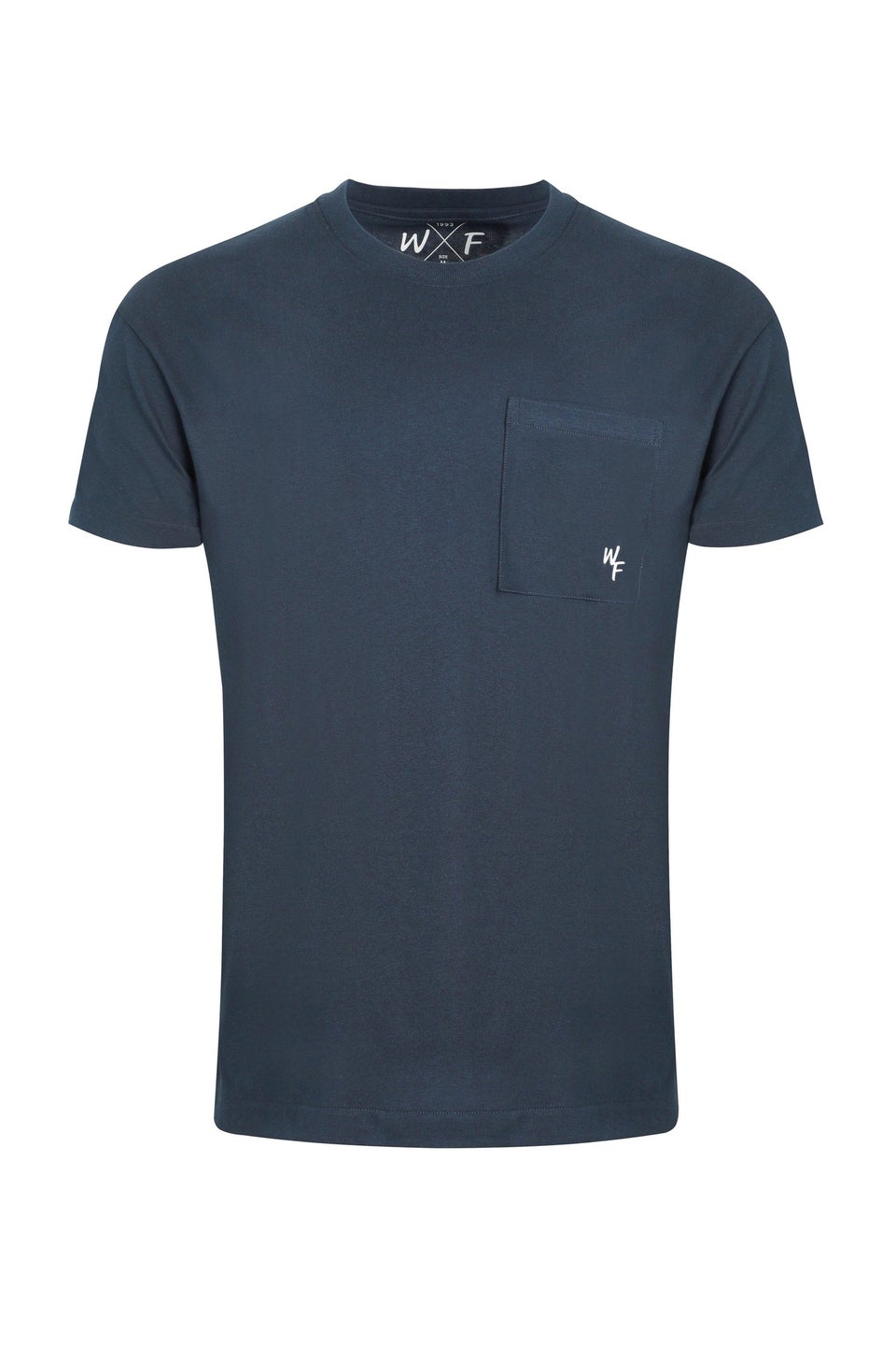 Weird Fish Navy Keaton Super Soft Pocket T-Shirt