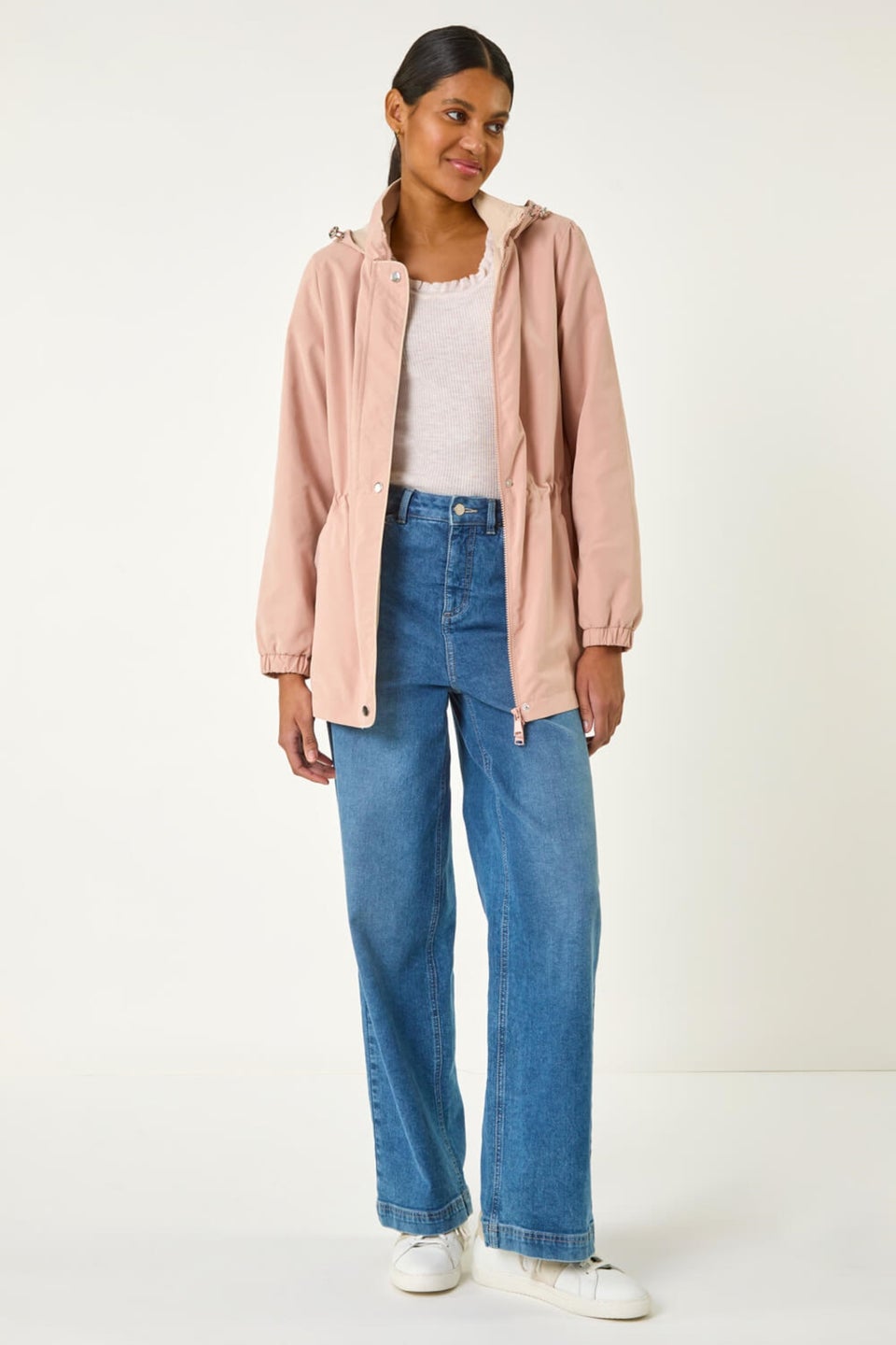 Roman Light Pink Lightweight Hooded Jacket