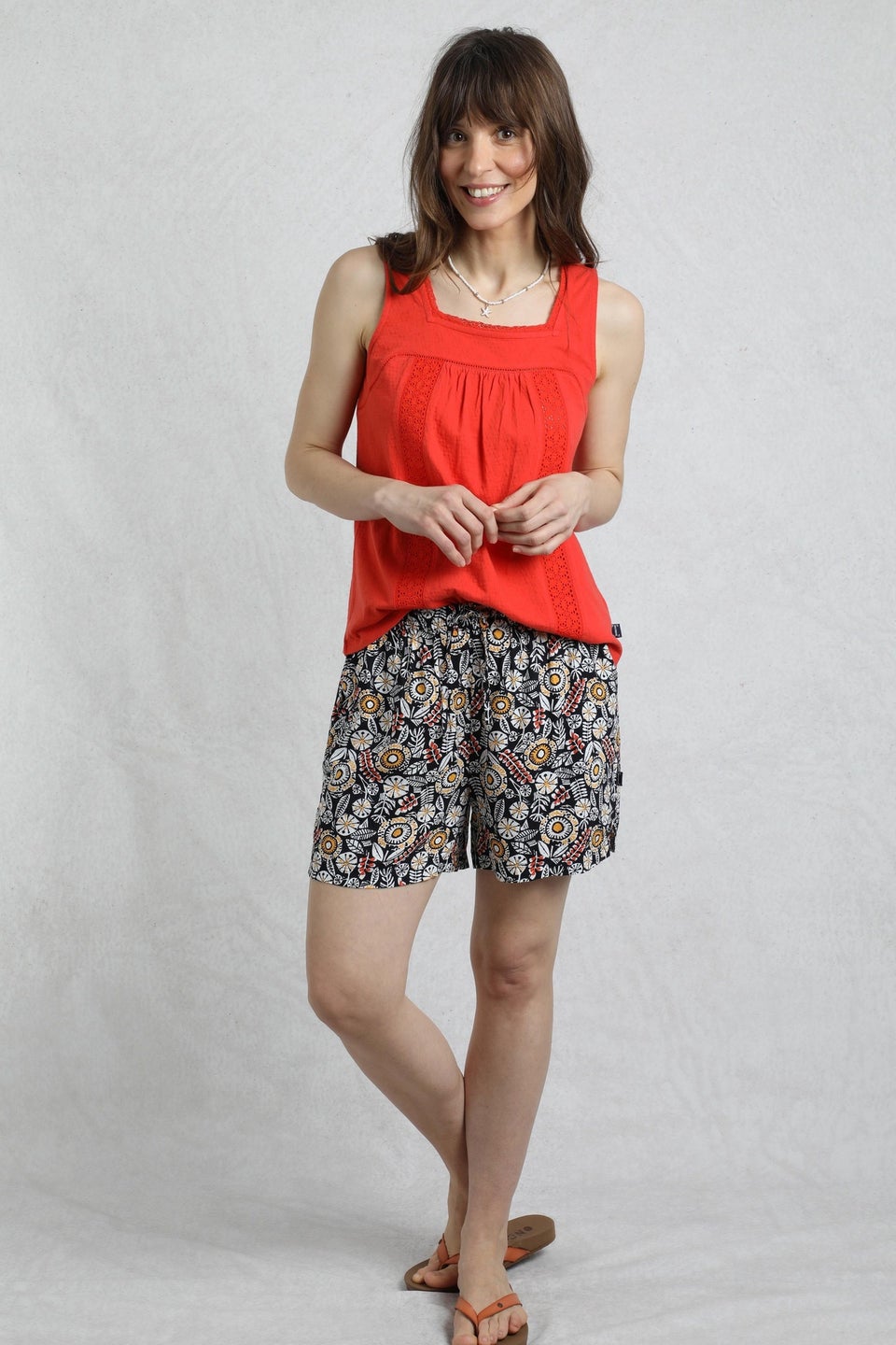 Weird Fish Navy Sundance Printed Shorts