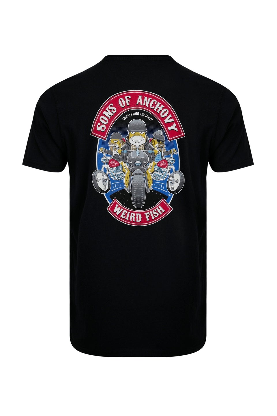 Weird Fish Black Sons of Anchovy Back Print Artist T-Shirt