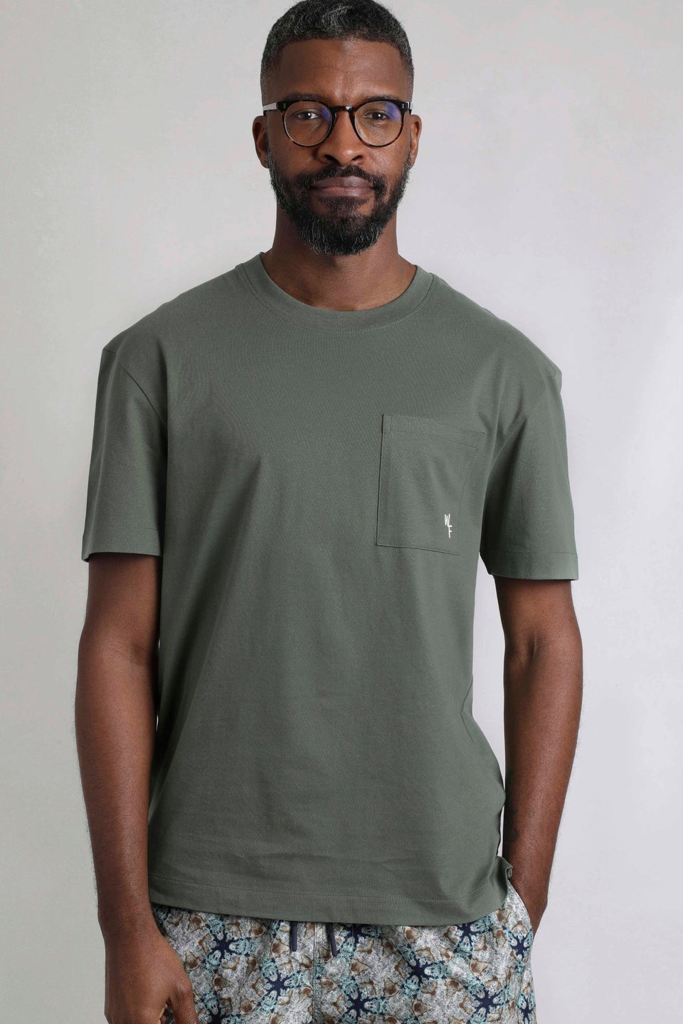 Weird Fish Army Green Keaton Super Soft Pocket T-Shirt