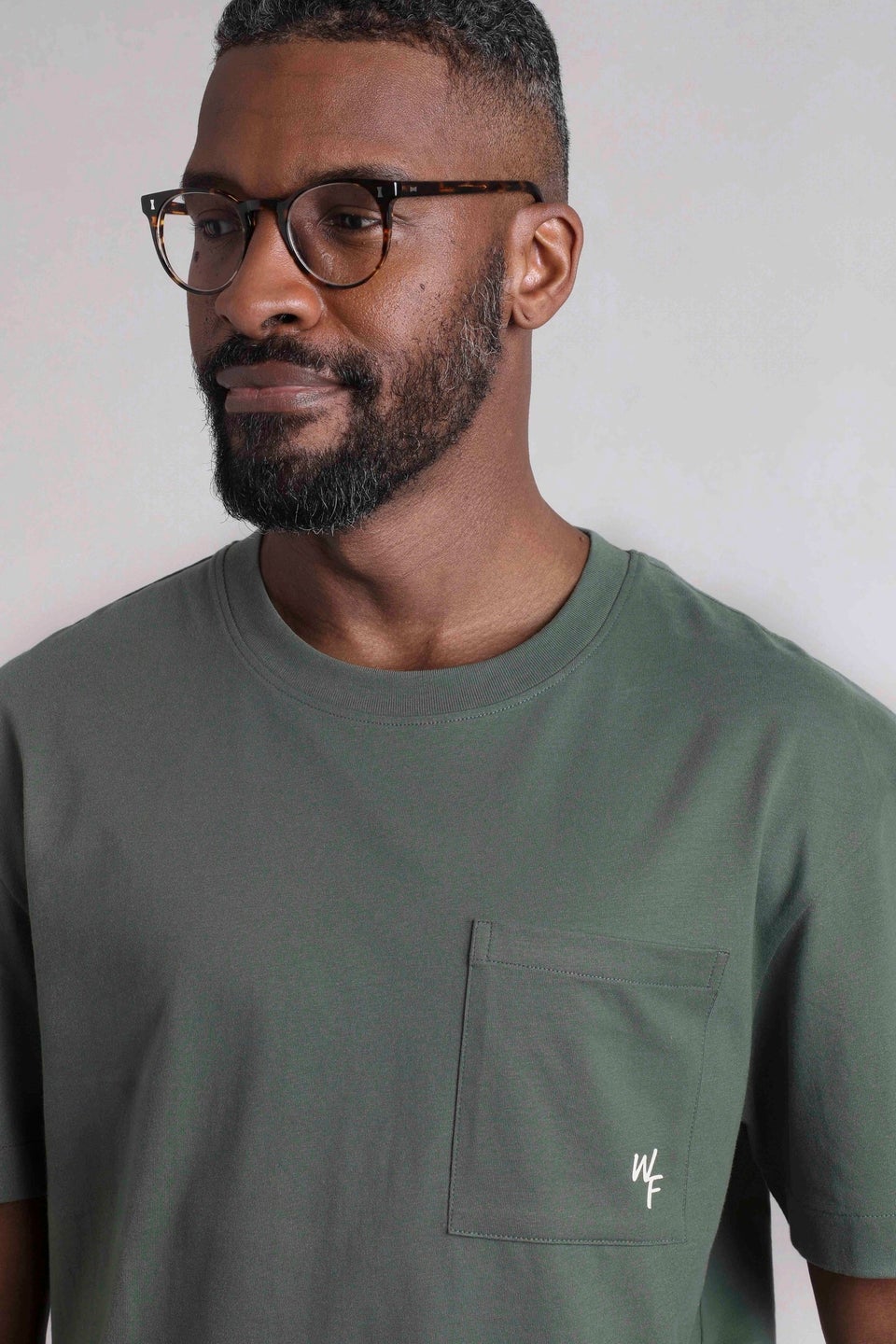 Weird Fish Army Green Keaton Super Soft Pocket T-Shirt