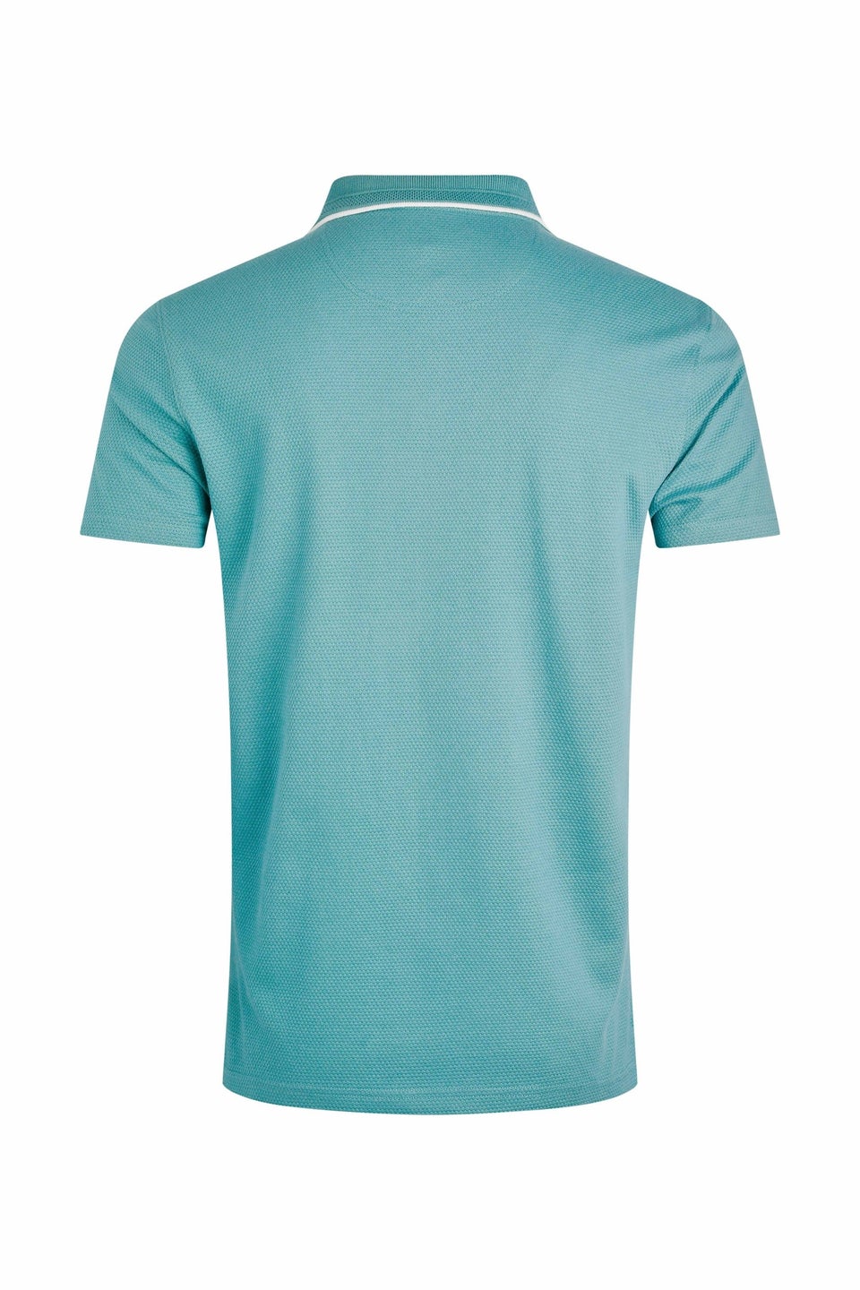 Weird Fish Pale Blue Powell Textured Polo Shirt