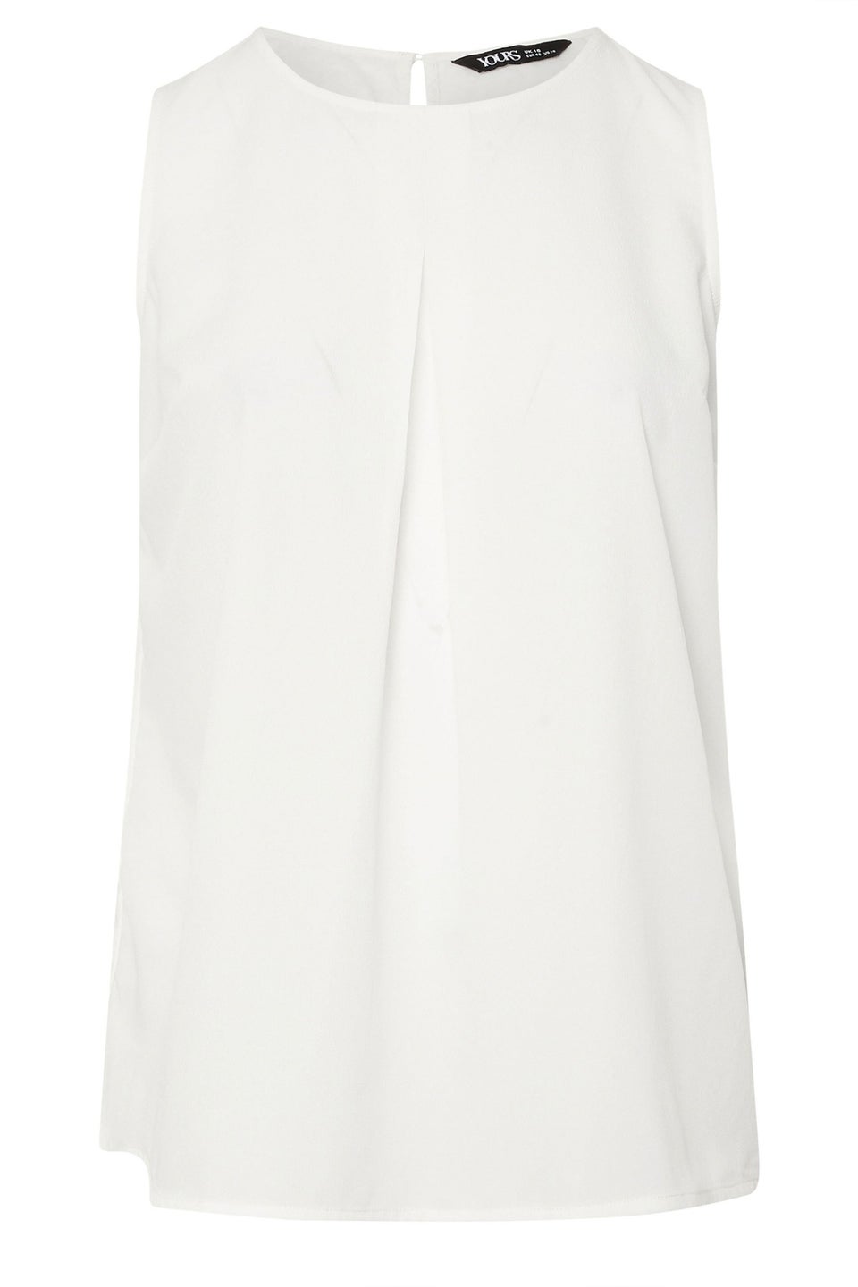 Yours Curve Ivory White Lace Insert Vest Top