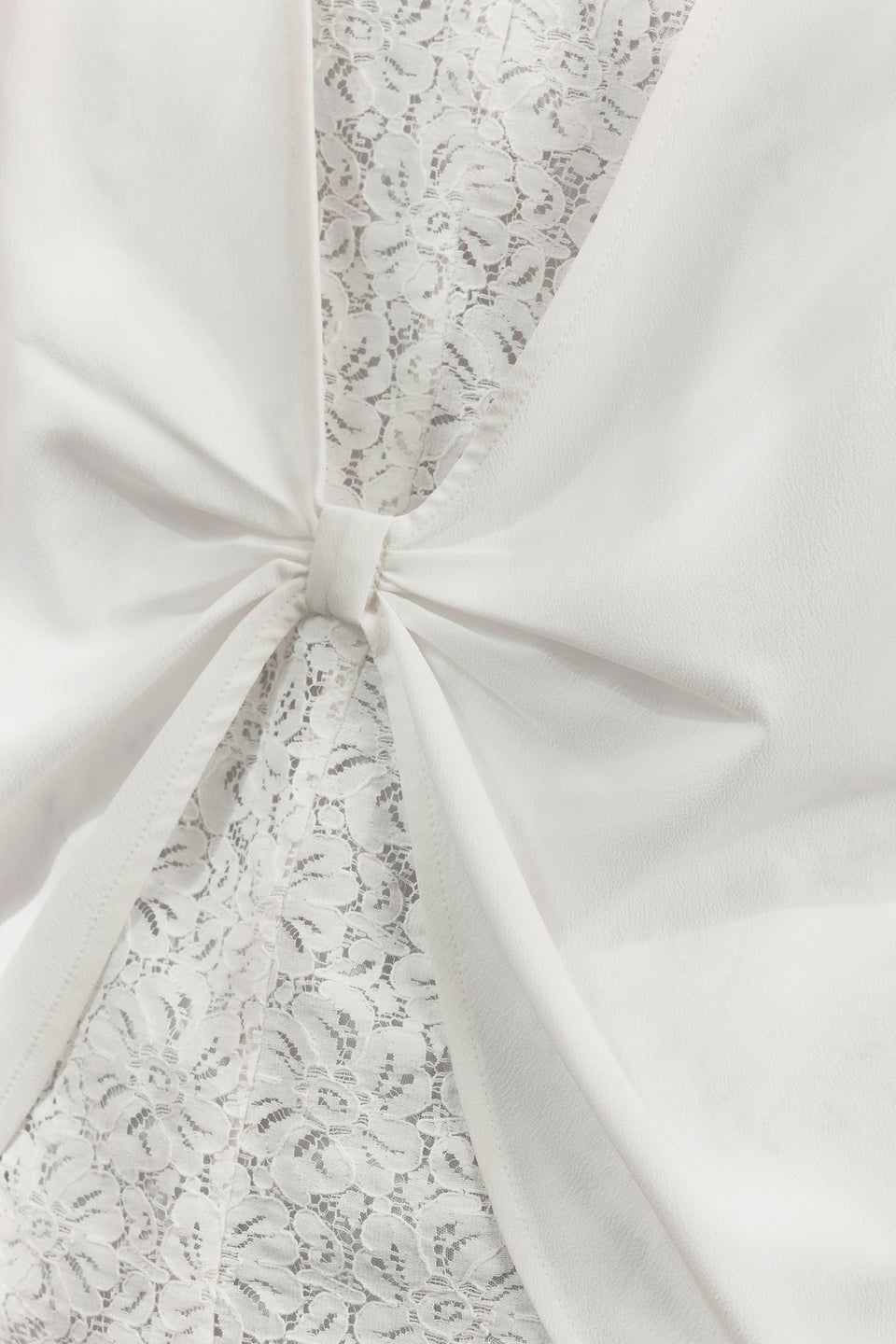 Yours Curve Ivory White Lace Insert Vest Top