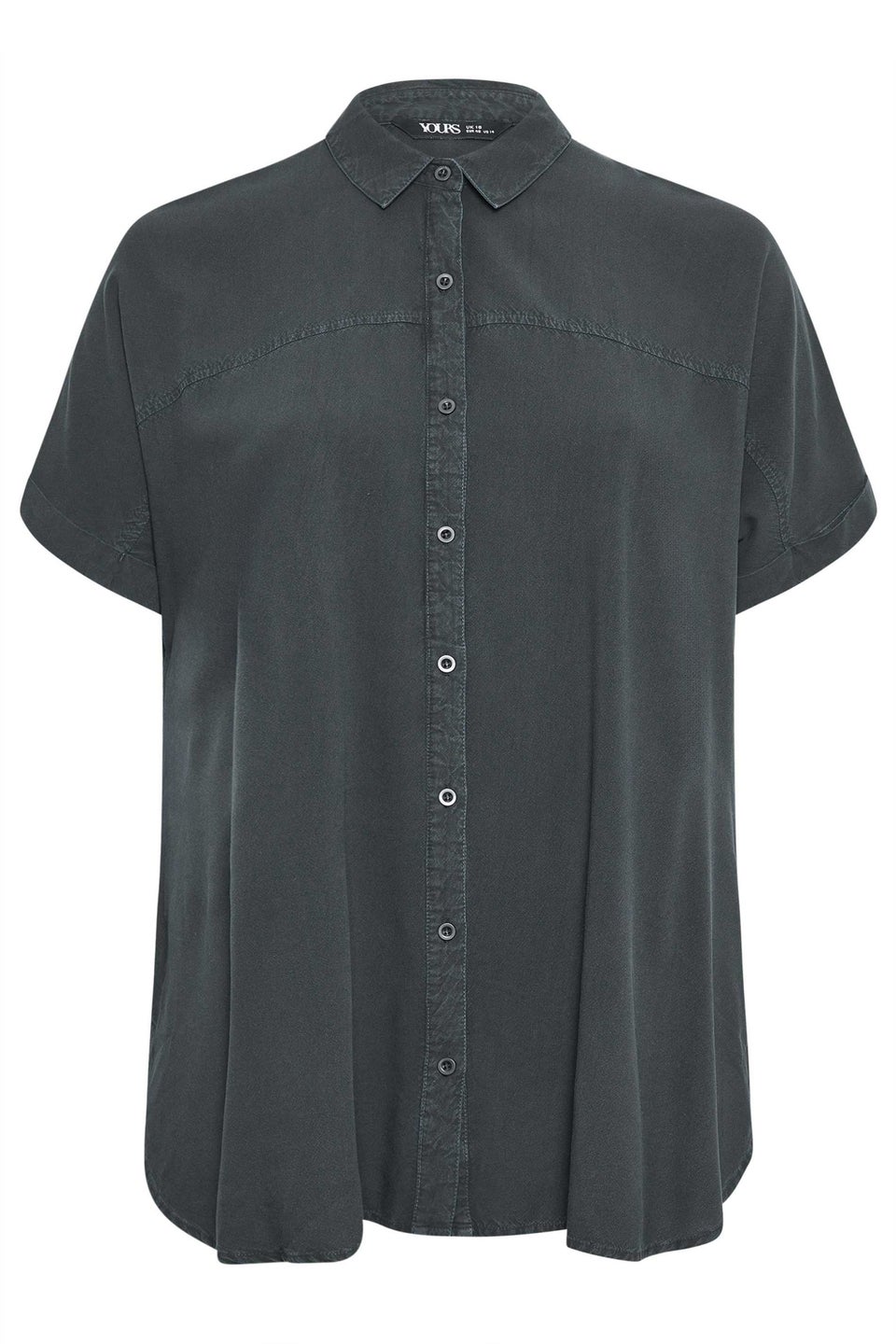 YOURS Curve Black Chambray Shirt