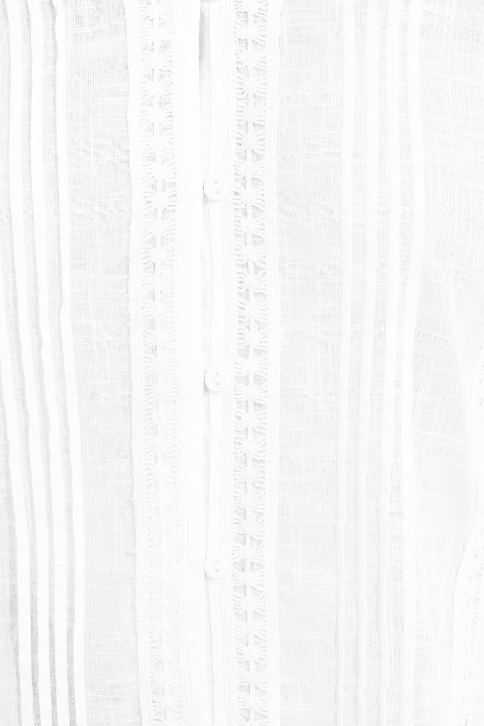 YOURS Curve White Crochet Trim Pleated Blouse