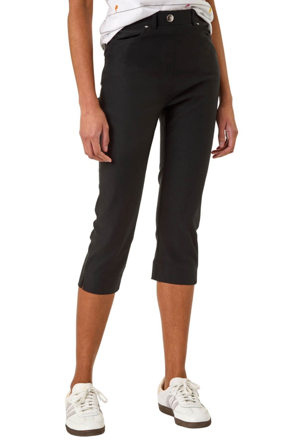 Roman Black Lift Sculpt Shape Cropped Stretch Trouser