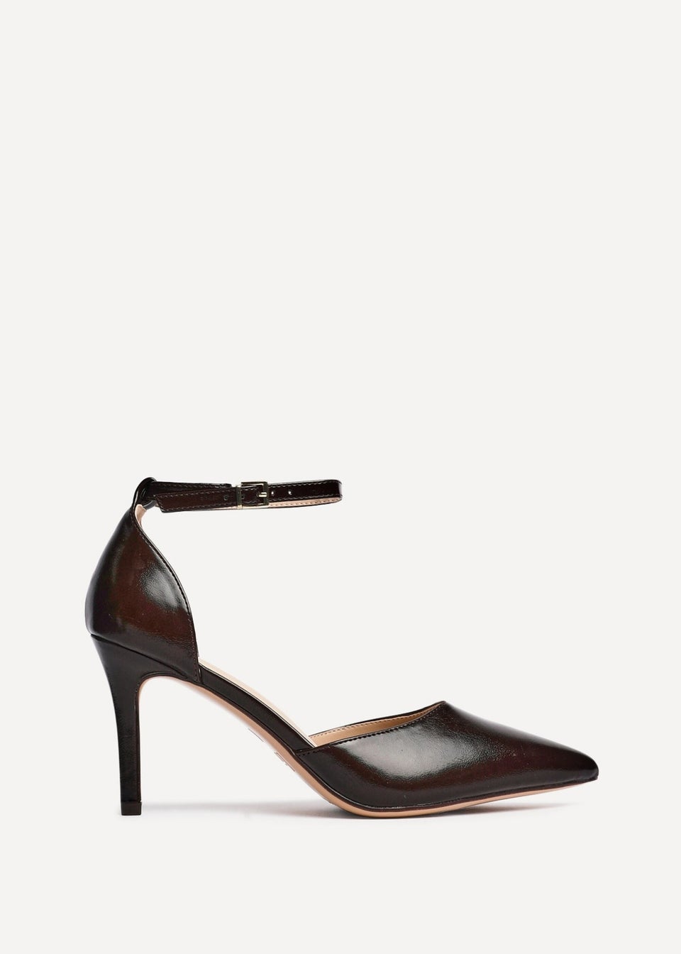 Linzi Thea Brown Faux Leather Classic Stiletto Court Heel