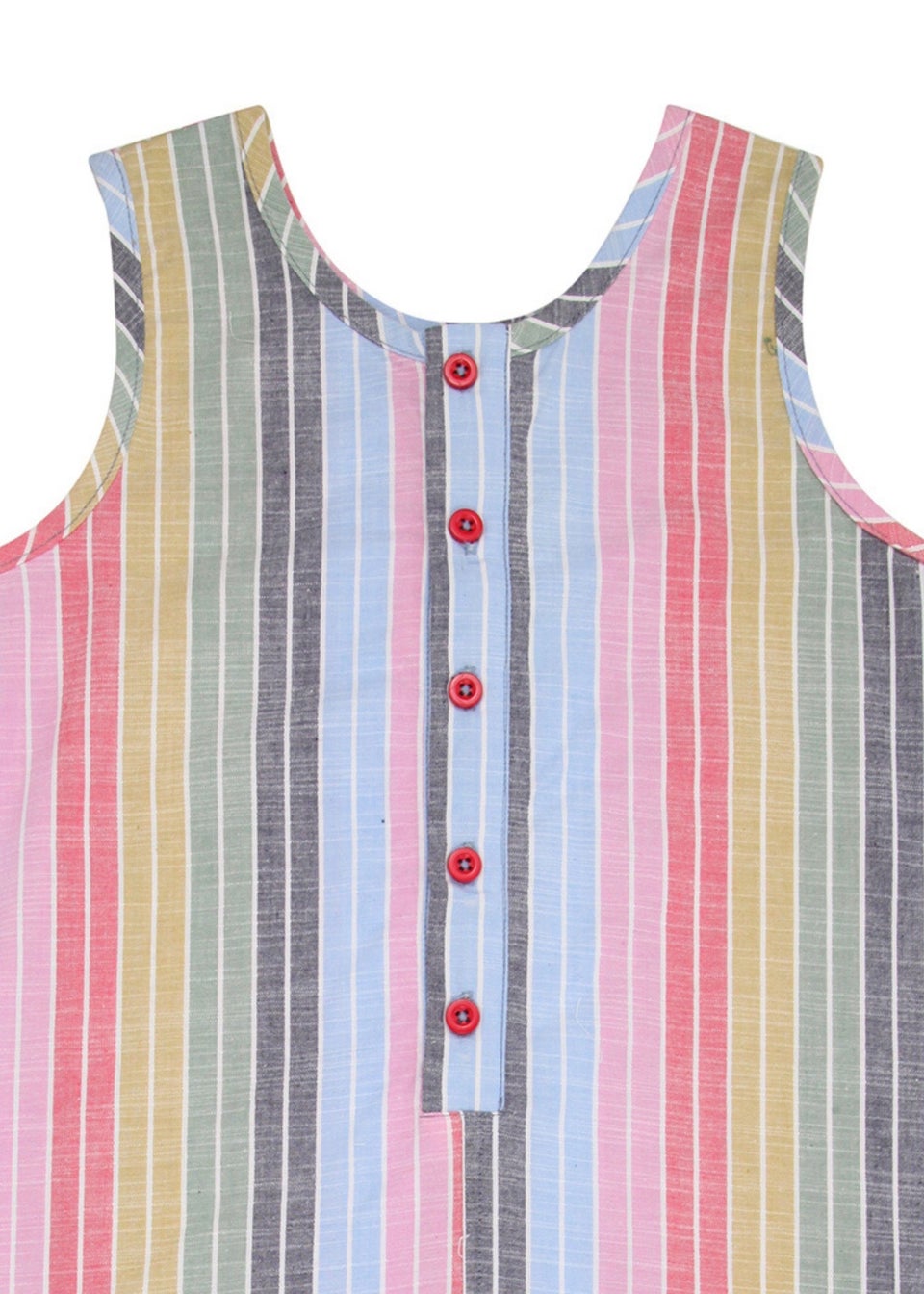 Lilly & Sid Multicoloured Rainbow Stripe Print Jumpsuit (24 Months- 8 Years)