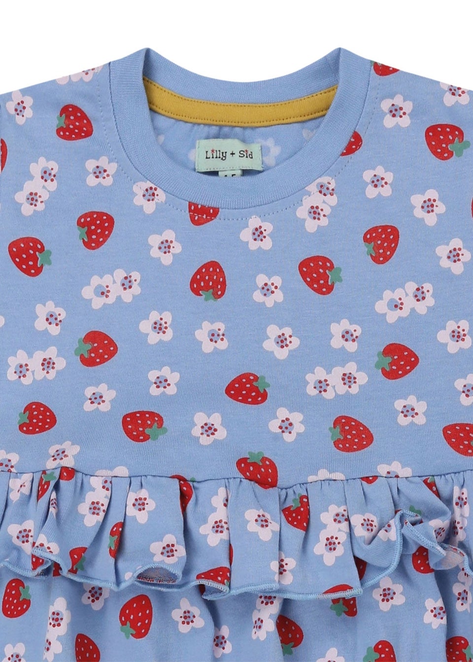 Lilly & Sid Blue Strawberry Print Dress (0-8 Years)