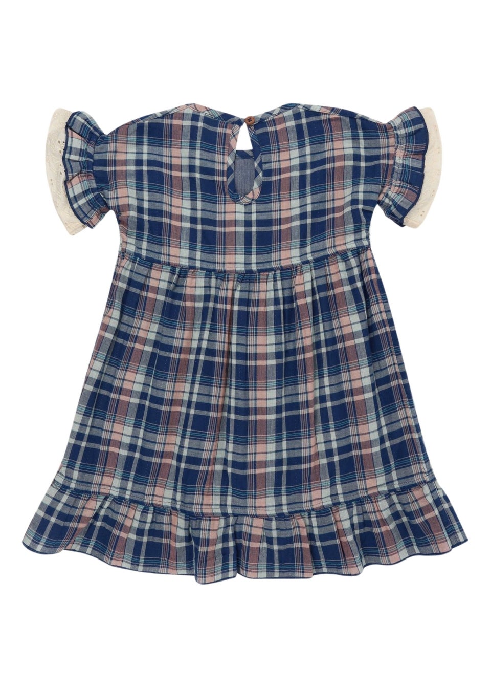 Lilly & Sid Navy Check Print Dress (0-8 Years)