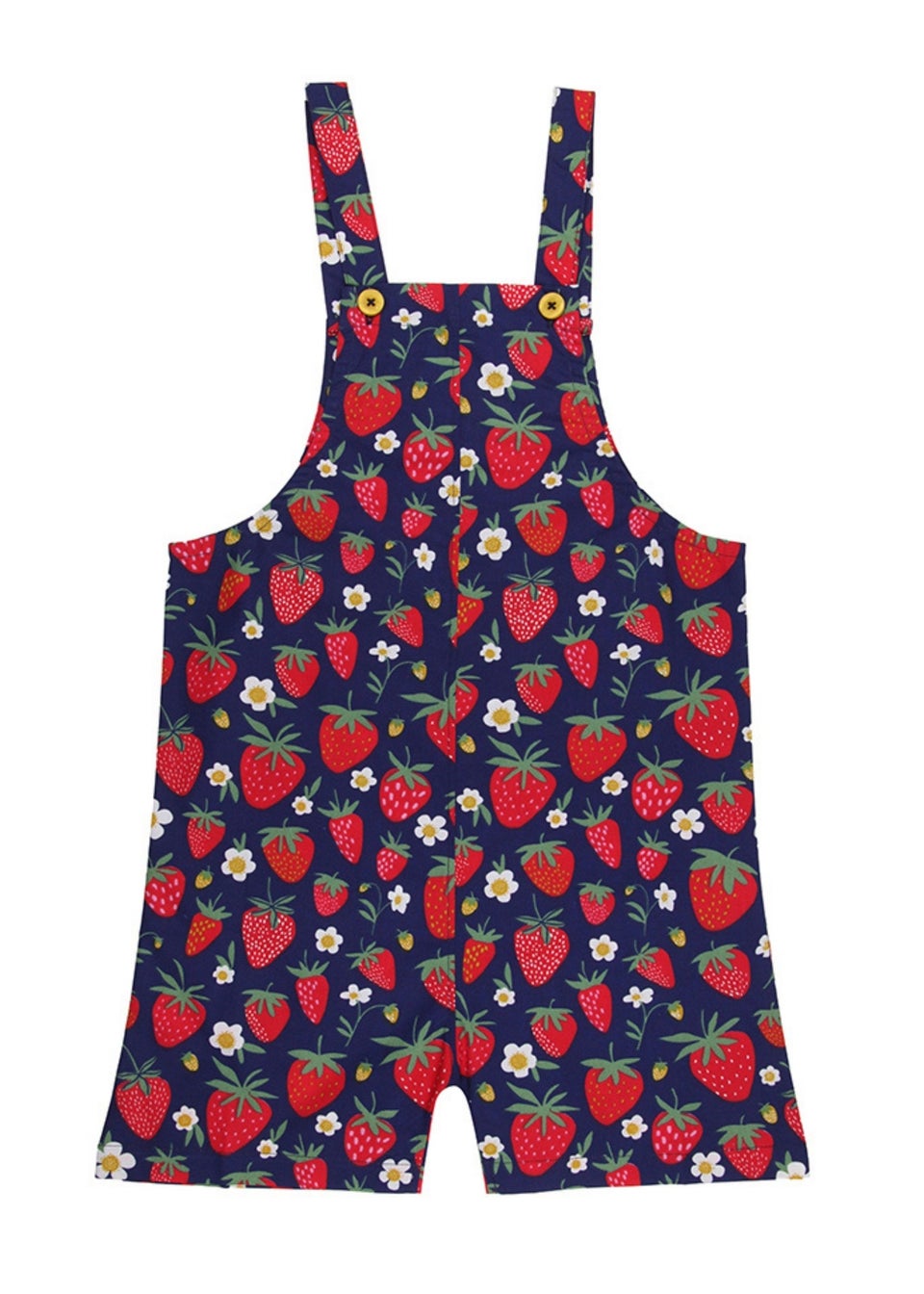 Lilly & Sid Red Strawberry Print Dungarees (0-8 Years)