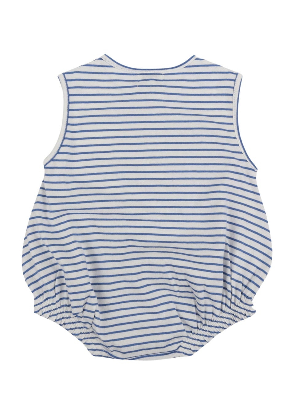 Lilly & Sid Blue Stripe Print Romper (0-12 Months)