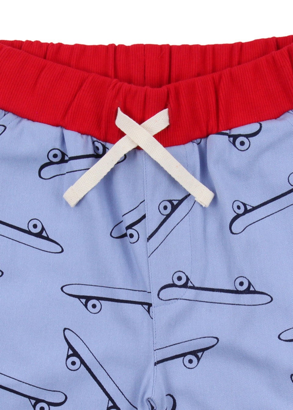 Lilly & Sid Blue Skateboard Print Shorts (24 Months- 8 Years)