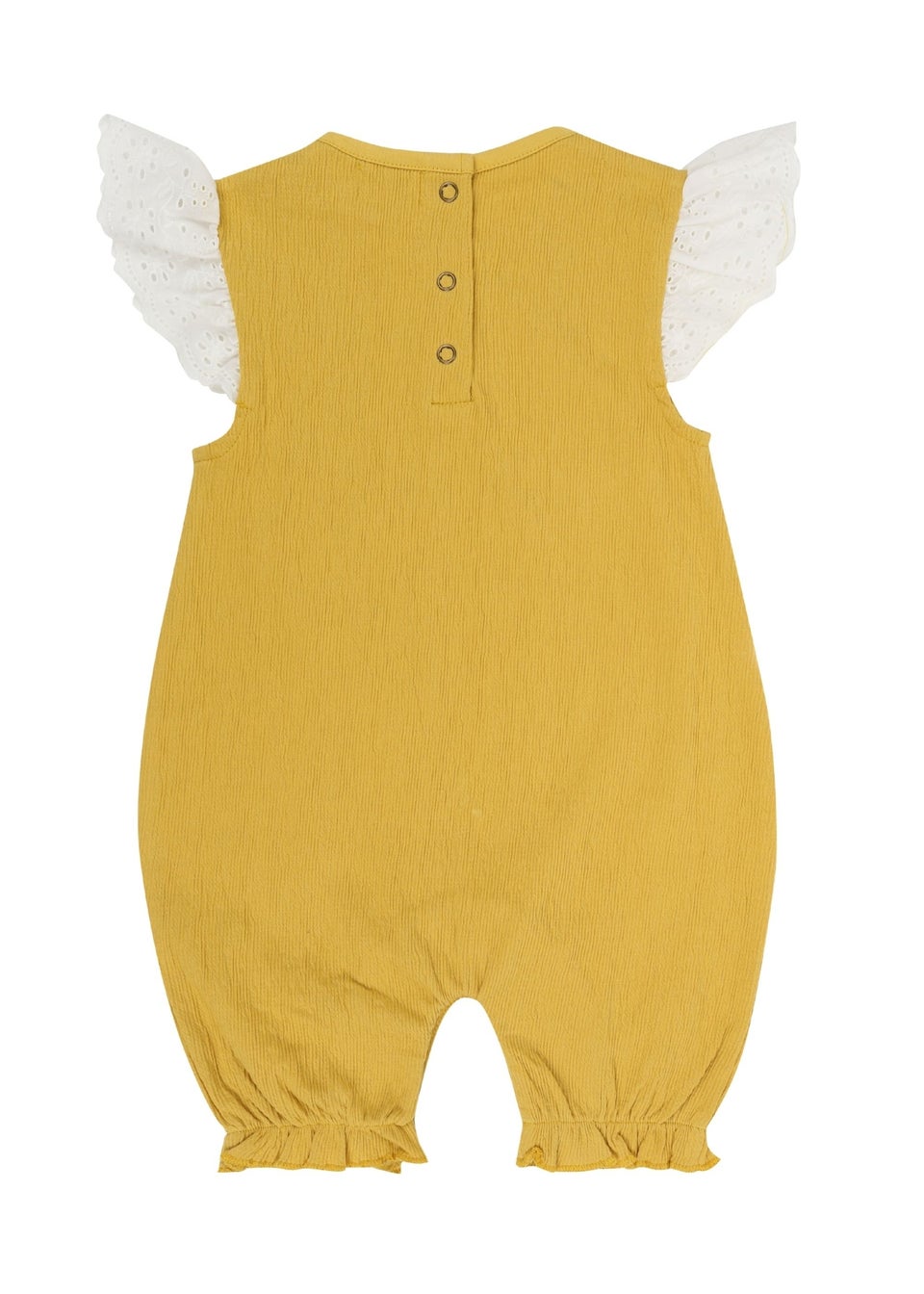 Lilly & Sid Yellow Floral Applique Romper (0- 24 Months)