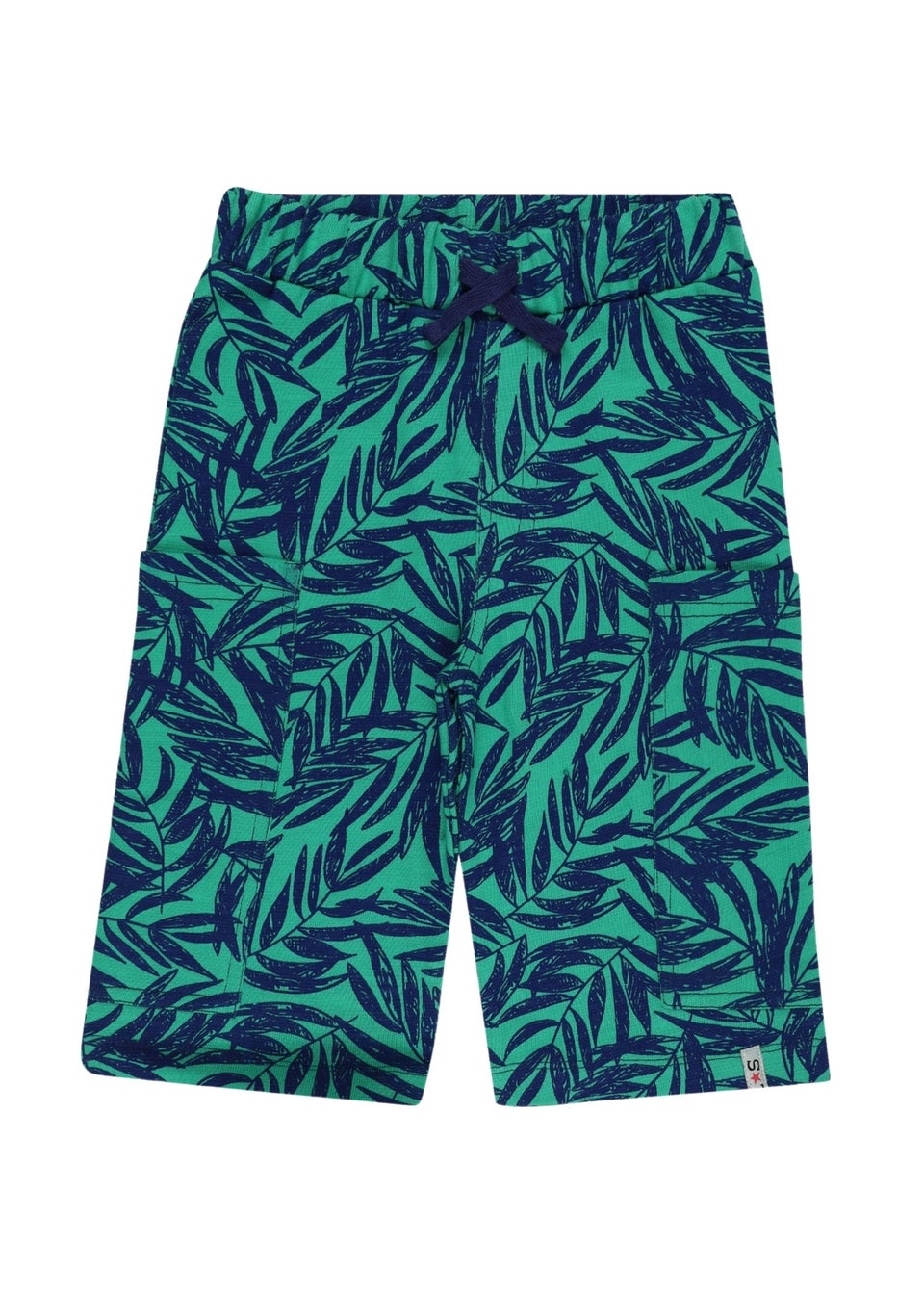 Lilly & Sid Green Palm Print Shorts (24 Months- 8 Years)