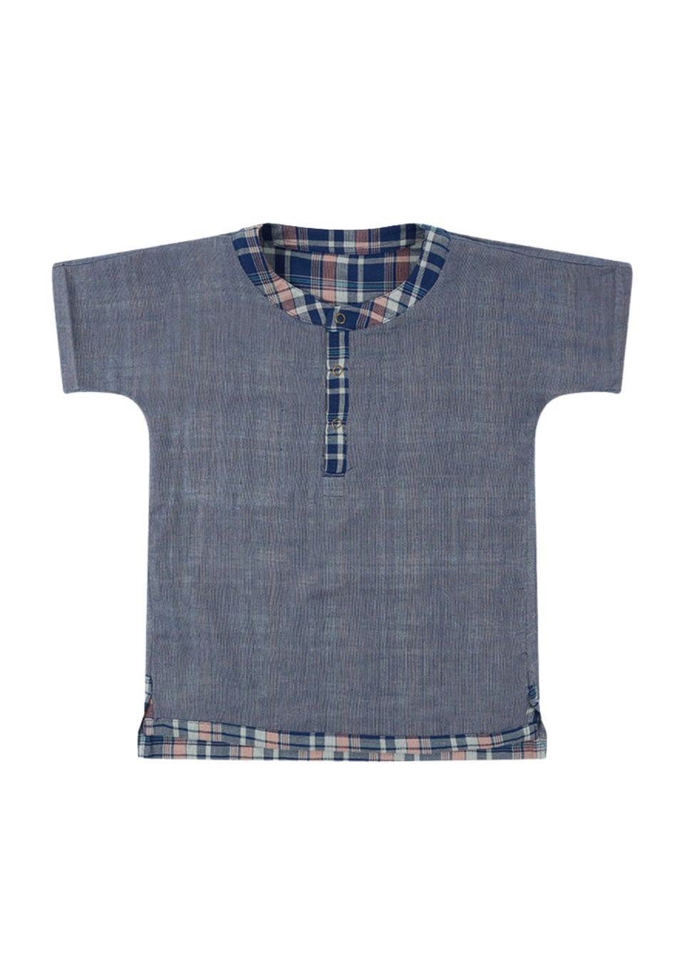 Lilly & Sid Navy Check Print T-Shirt (24 Months- 8 Years)