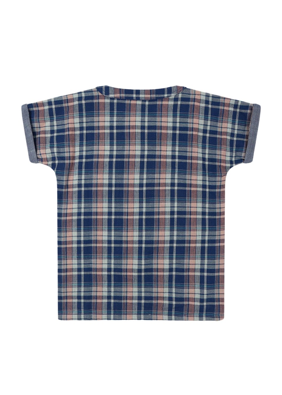 Lilly & Sid Navy Check Print T-Shirt (24 Months- 8 Years)