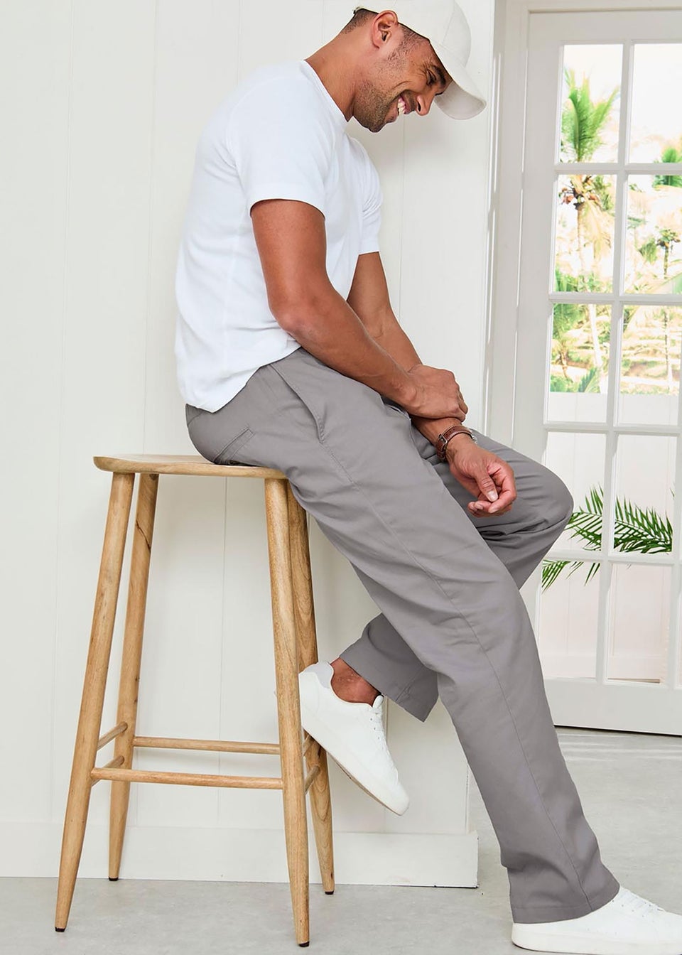 Cotton Traders Soft Grey Rugby Leisure Trousers