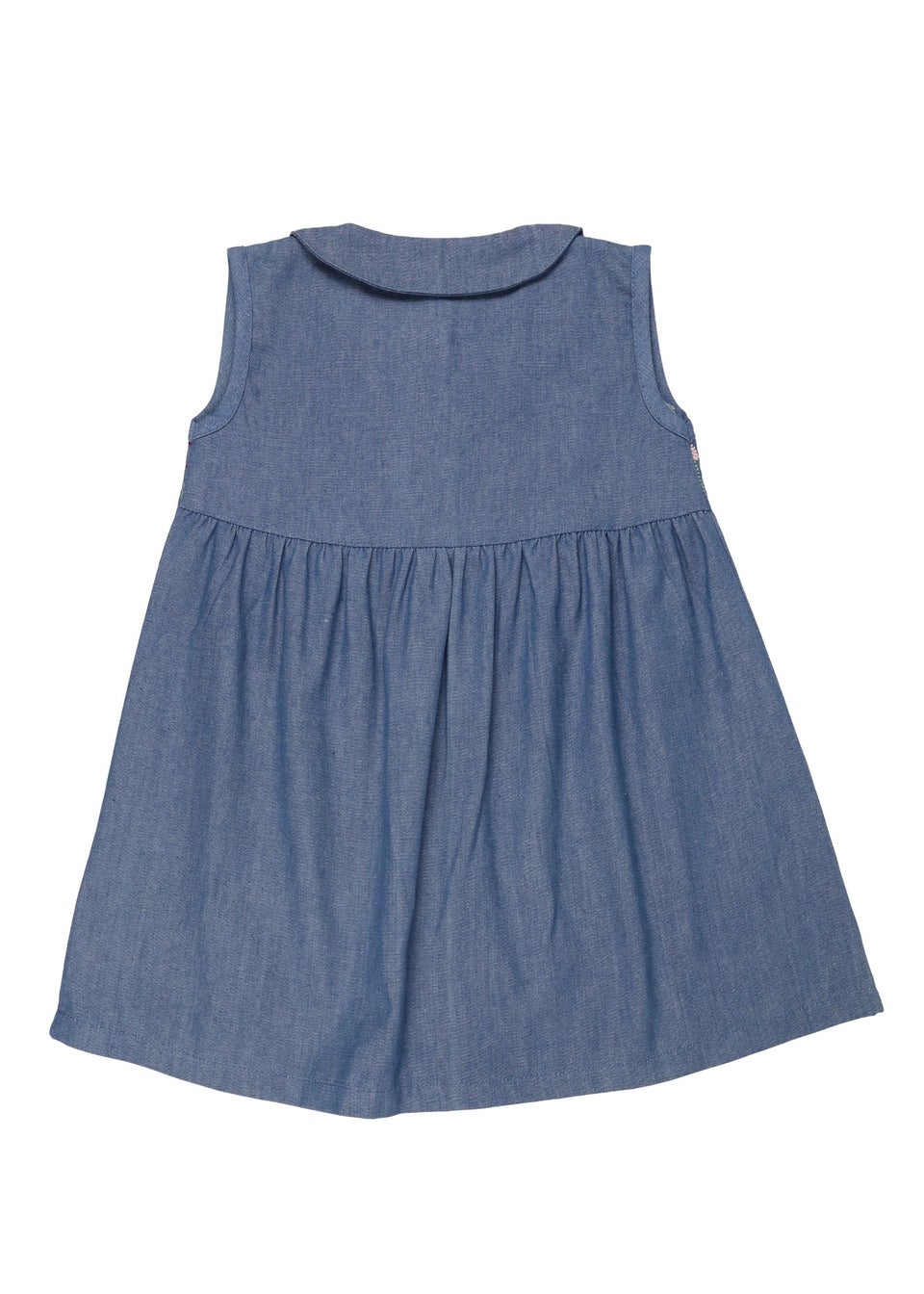 Lilly & Sid Blue Floral Embroidered Dress (0-8 Years)