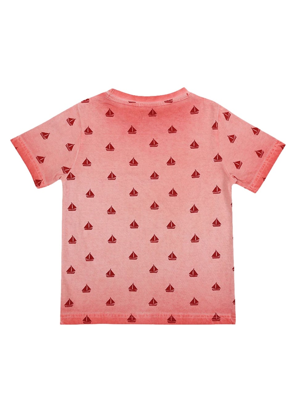 Lilly & Sid Red Boat Print T-Shirt (24 Months- 8 Years)