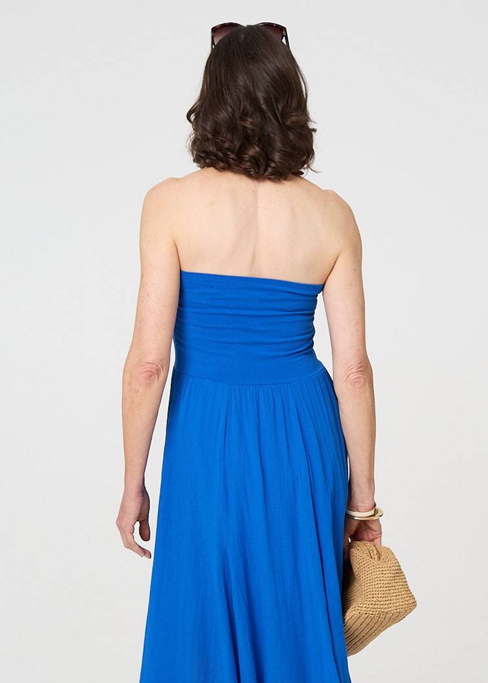 Izabel London Blue 2 In 1 Stretchy A-Line Maxi Skirt Dress