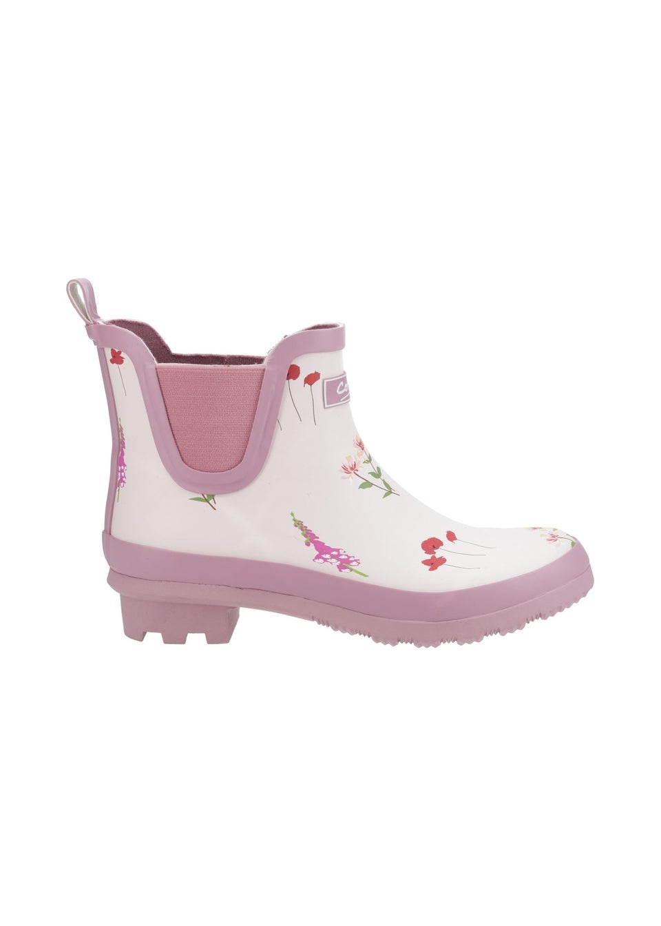 Cotswold Pink Wildflower Ankle Wellingtons