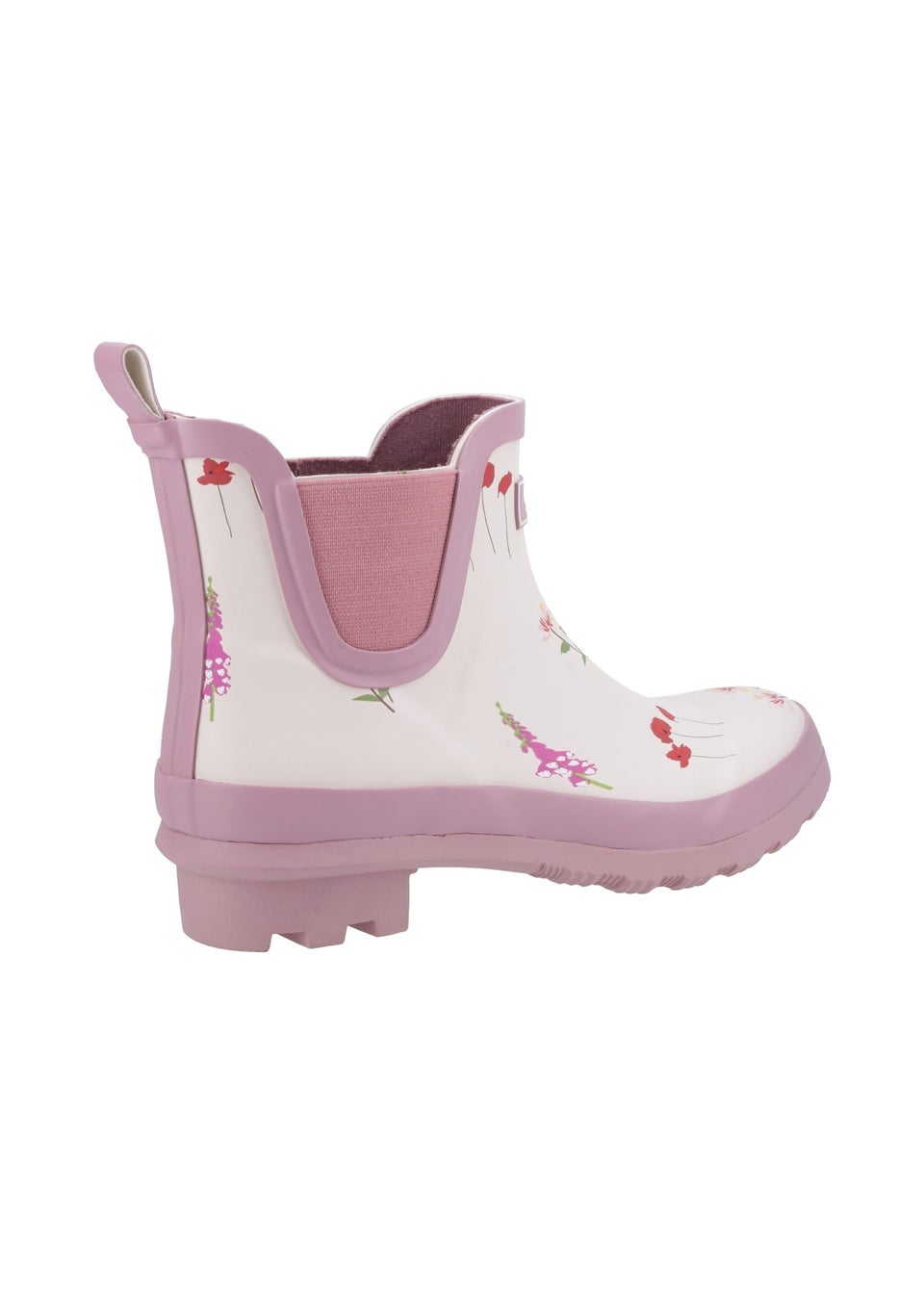 Cotswold Pink Wildflower Ankle Wellingtons