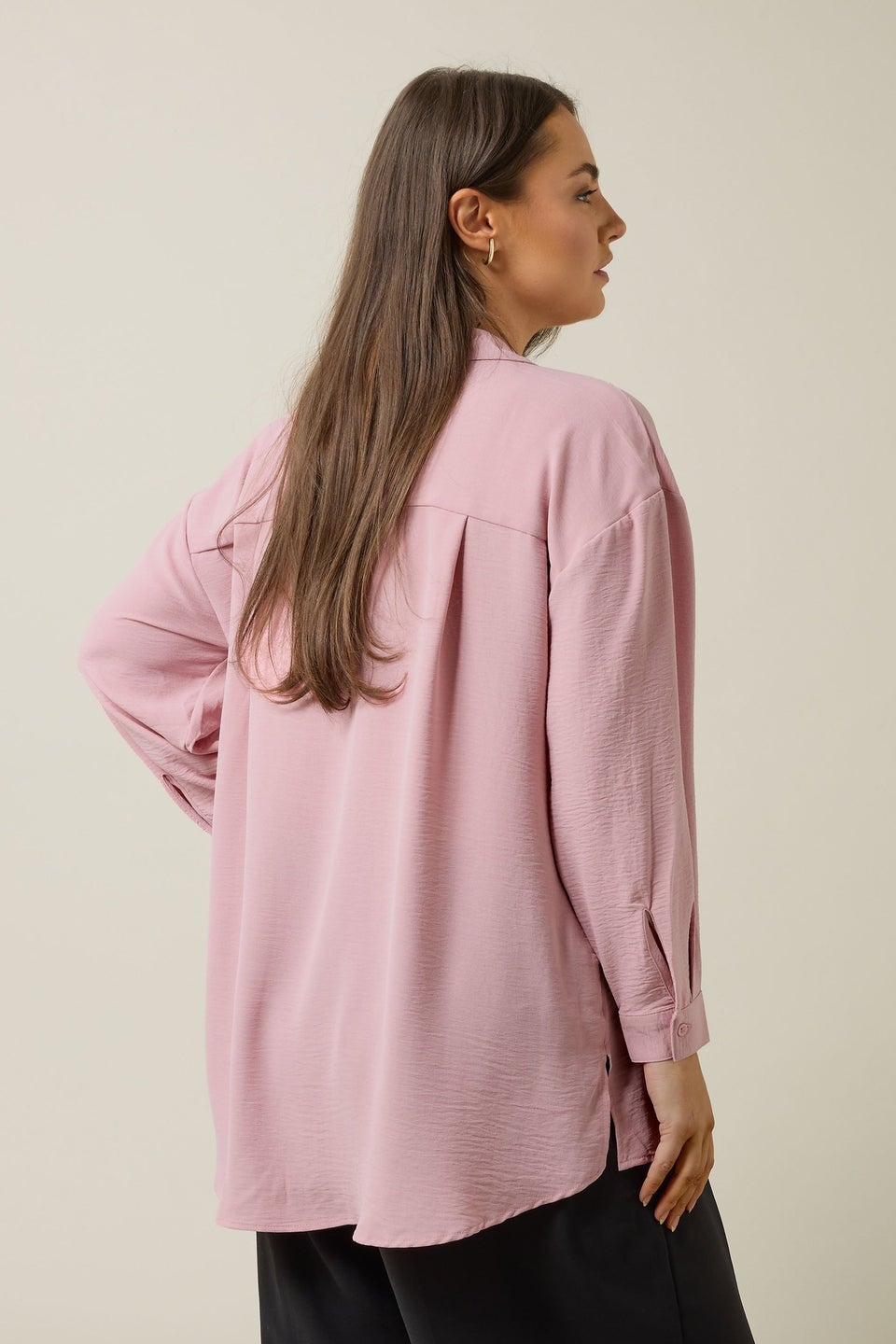 Evans Curve Pink Utility Pocket Shirt
