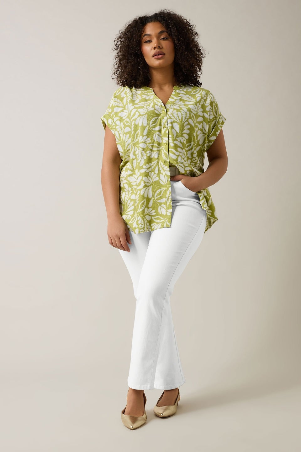 Evans Curve White Denim Straight Leg Jeans