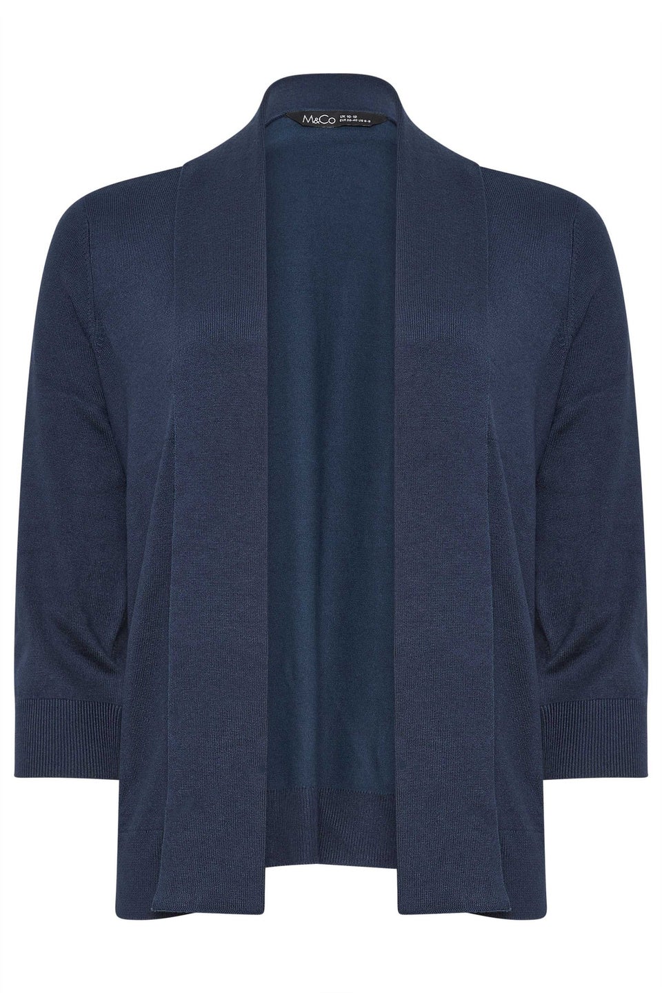 M&Co Navy Blue Shawl Collar Cardigan