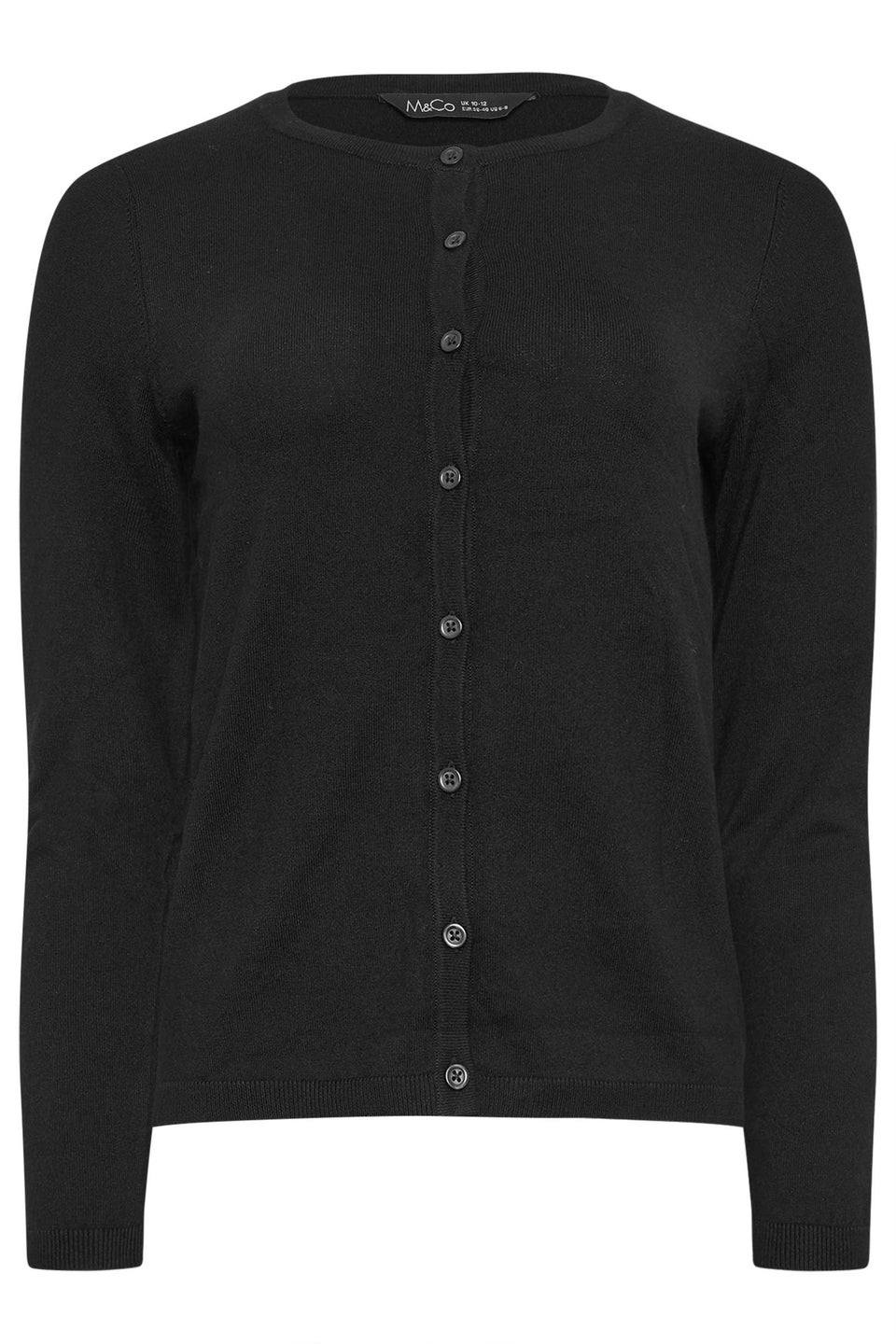 M&Co Black Button Down Cardigan