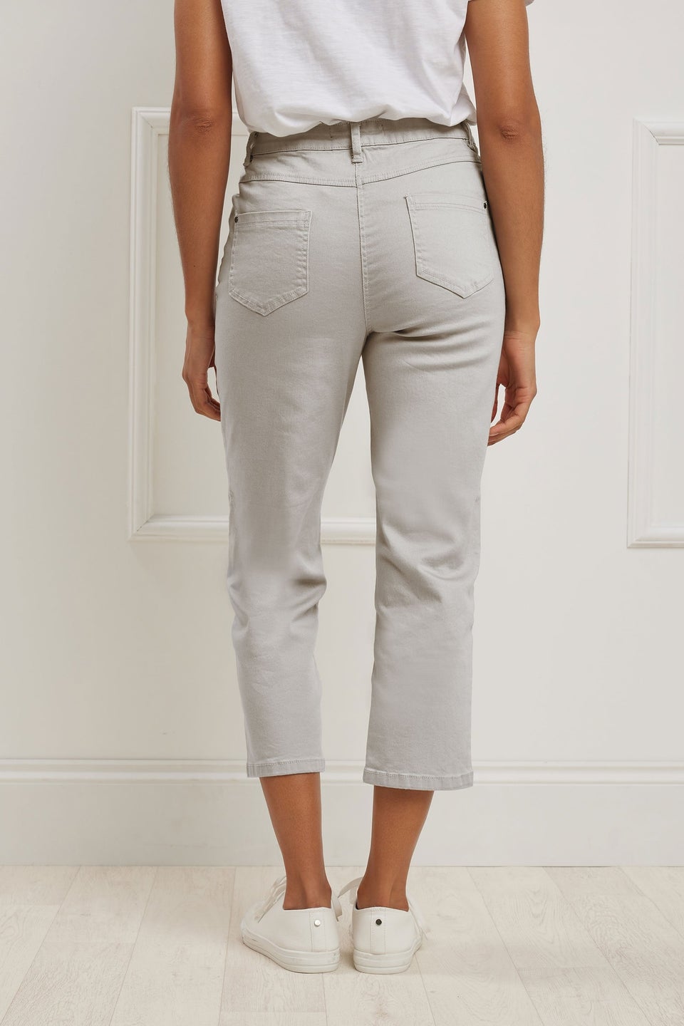 M&Co Light Grey Cropped Jeans