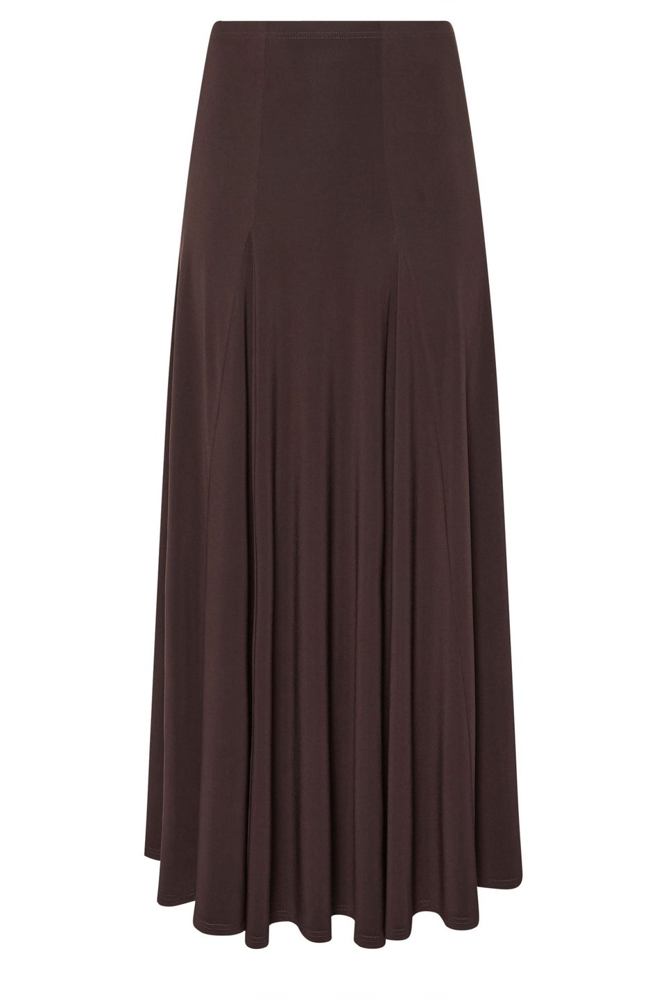M&Co Chocolate Brown Godet Maxi Skirt