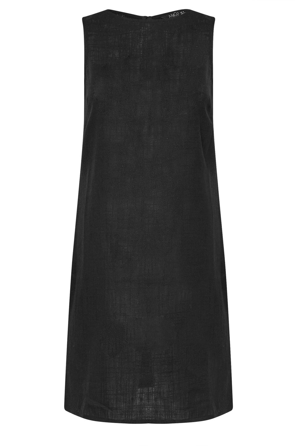 M&Co Petite Black Linen Shift Dress