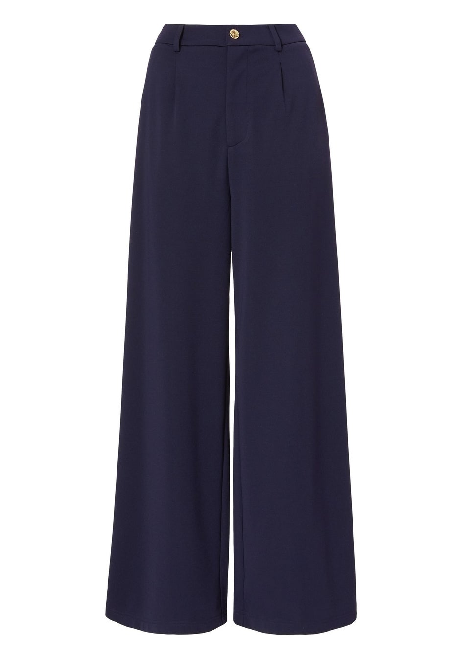 Quiz Navy Wide Leg Trousers