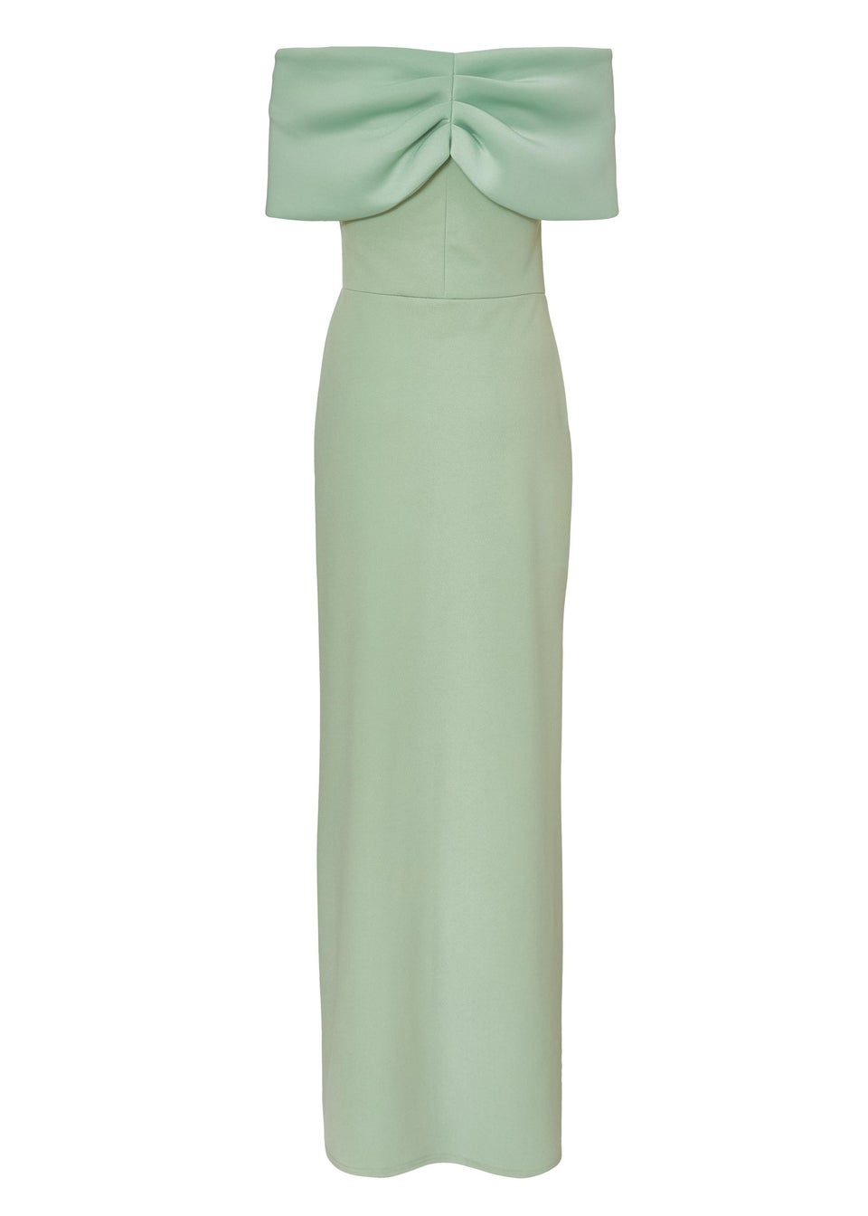 Quiz Green Bardot Wrap Maxi Dress