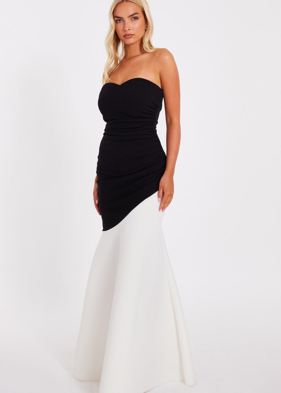 Quiz Black Contrast Maxi Dress