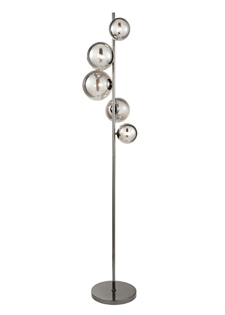 INLIGHT ORBIE 5 Light Floor Lamp Black Chrome (150cm x 33cm)