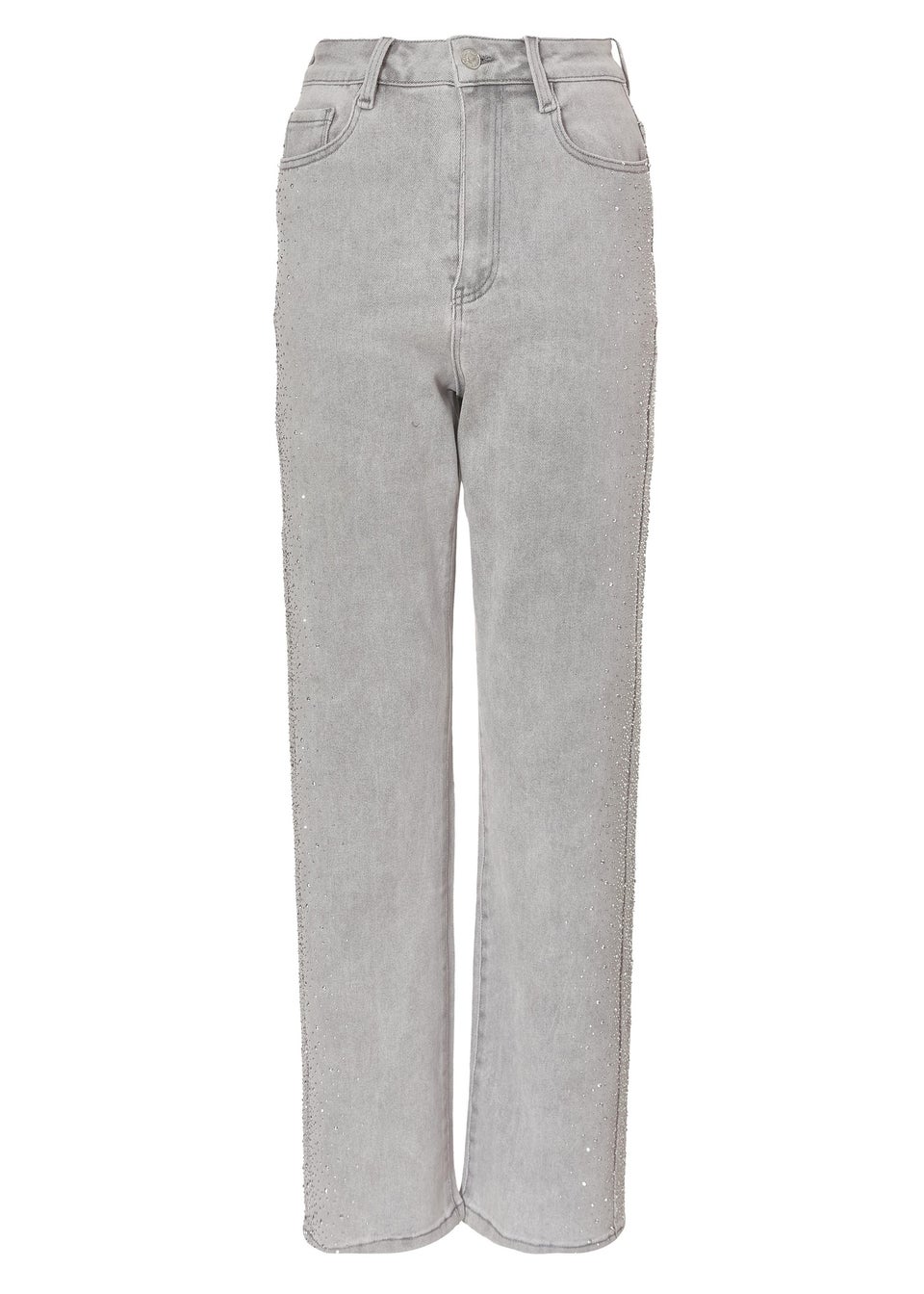 Quiz Blue Denim Diamante Jeans