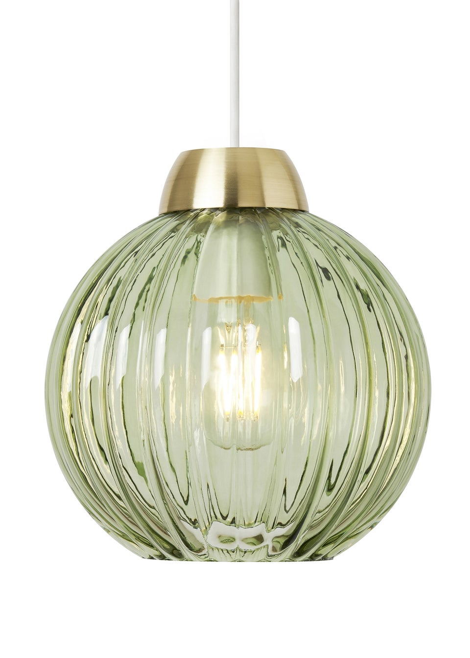 INLIGHT LIZZY Easyfit Ribbed Glass Green (18cm x 18cm)