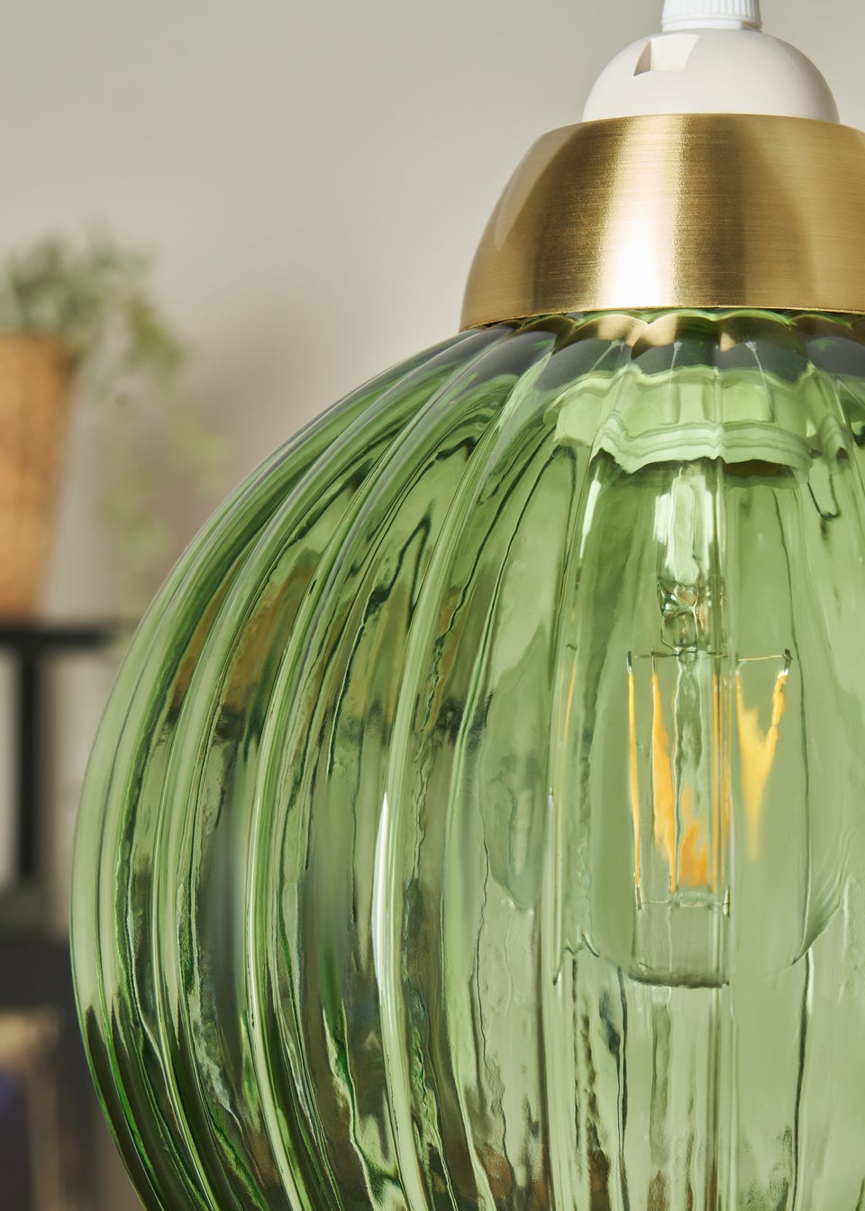 INLIGHT LIZZY Easyfit Ribbed Glass Green (18cm x 18cm)