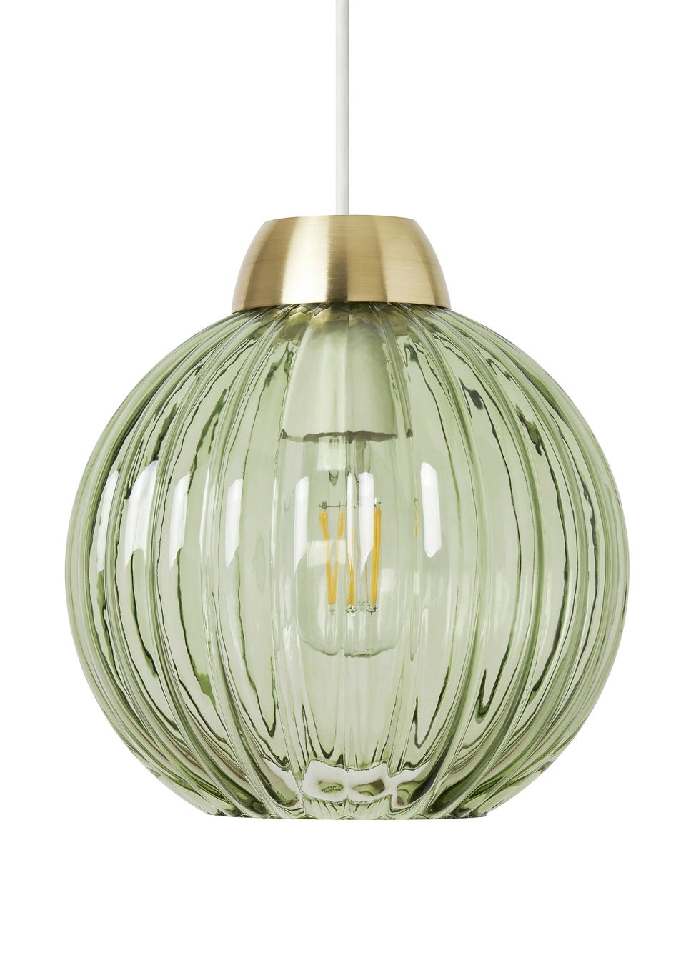 INLIGHT LIZZY Easyfit Ribbed Glass Green (18cm x 18cm)