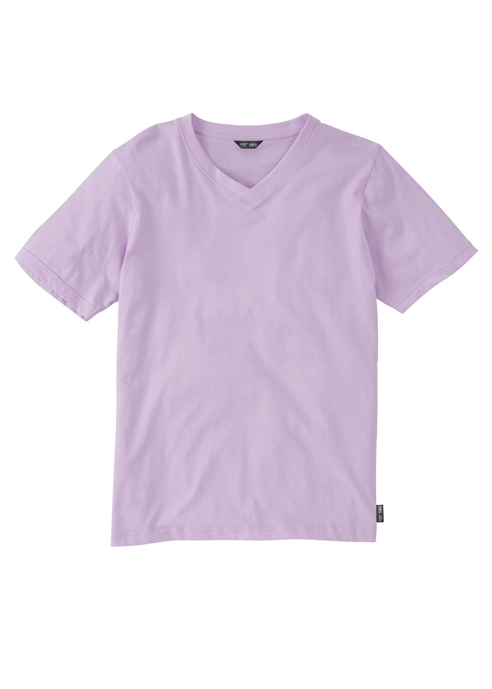 Cotton Traders Pastel Lilac V-Neck T-Shirt